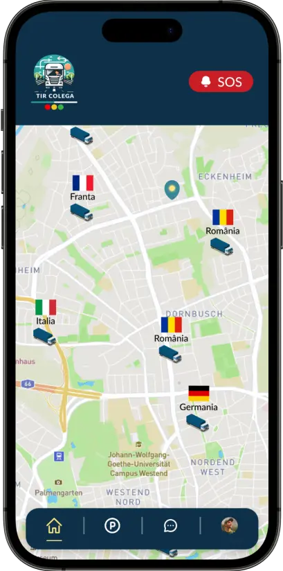 Tir Colega - Left Phone Side - Hero Section - SOS Functionality